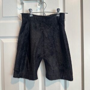 Gymshark x Whitney Simmons Fuzzy Eyelash Knit Black Bike Shorts size Small